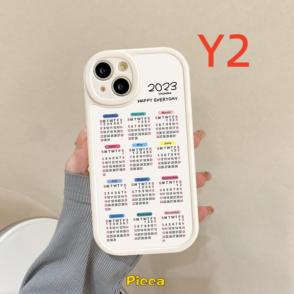 2023kalender Couple Phone Case OPPO A17 A15 A57 A12 A5s A95 A55 A54 A96 A77 A74 A94 A76 A16 A77s A9 A5 A16K A3S A16E A1K A36 A31 A7 A53 Reno 5Z 8 7 7Z 5F 6 4 A15s A92 Sarung Lembut