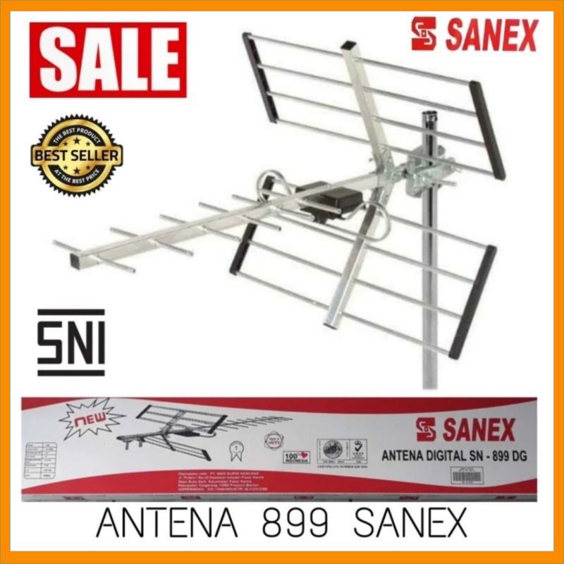 Antena Untuk LED TV Outdoor TV Digital &amp; Analog SANEX SN 899 free kabel 10m