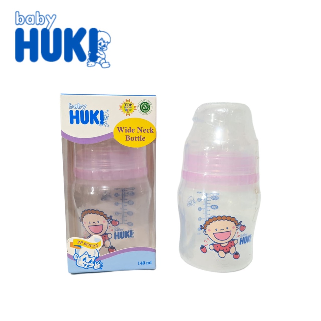 Huki Botol Susu Wide Neck PP Bottle Botol Wideneck Bottle PP / Botol Susu Bayi Wideneck 140ml 230ml