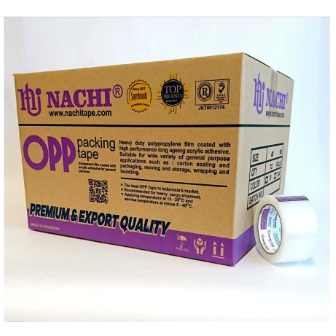 OPP lakban Nachi Transparant 90yard / opp naci bening coklat