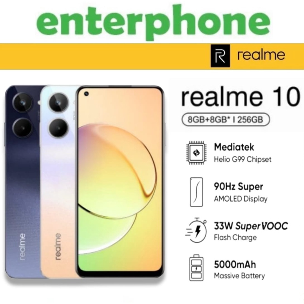 REALME 10 4G 8/256 RAM8 GB ROM 256 GB GARANSI RESMI