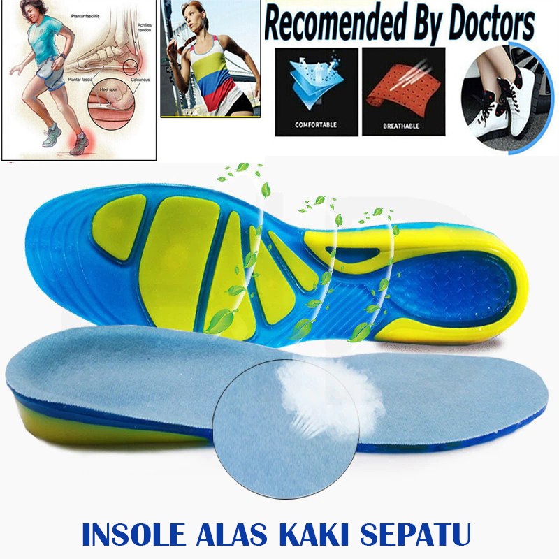 Jual Insole Alas Kaki Sepatu Pria Wanita Dewasa Tebal Empuk Shock