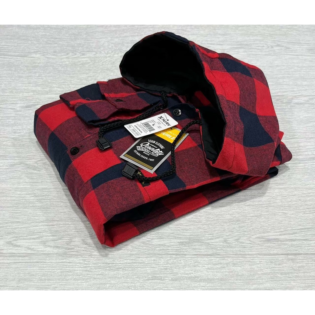 (BISA COD) KEMEJA FLANEL HOODIE PANJANG - KEMEJA HOODIE PREMIUM PANJANG PRIA - HOODIE KEMEJA BERTUDUNG FLANEL PRIA LENGAN