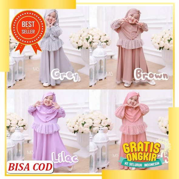 Baju Gamis Dress Wanita Cewek Dewasa Remaja Anak Muslim Busui Kekinian Modern Simple Elegan Mewah Ko