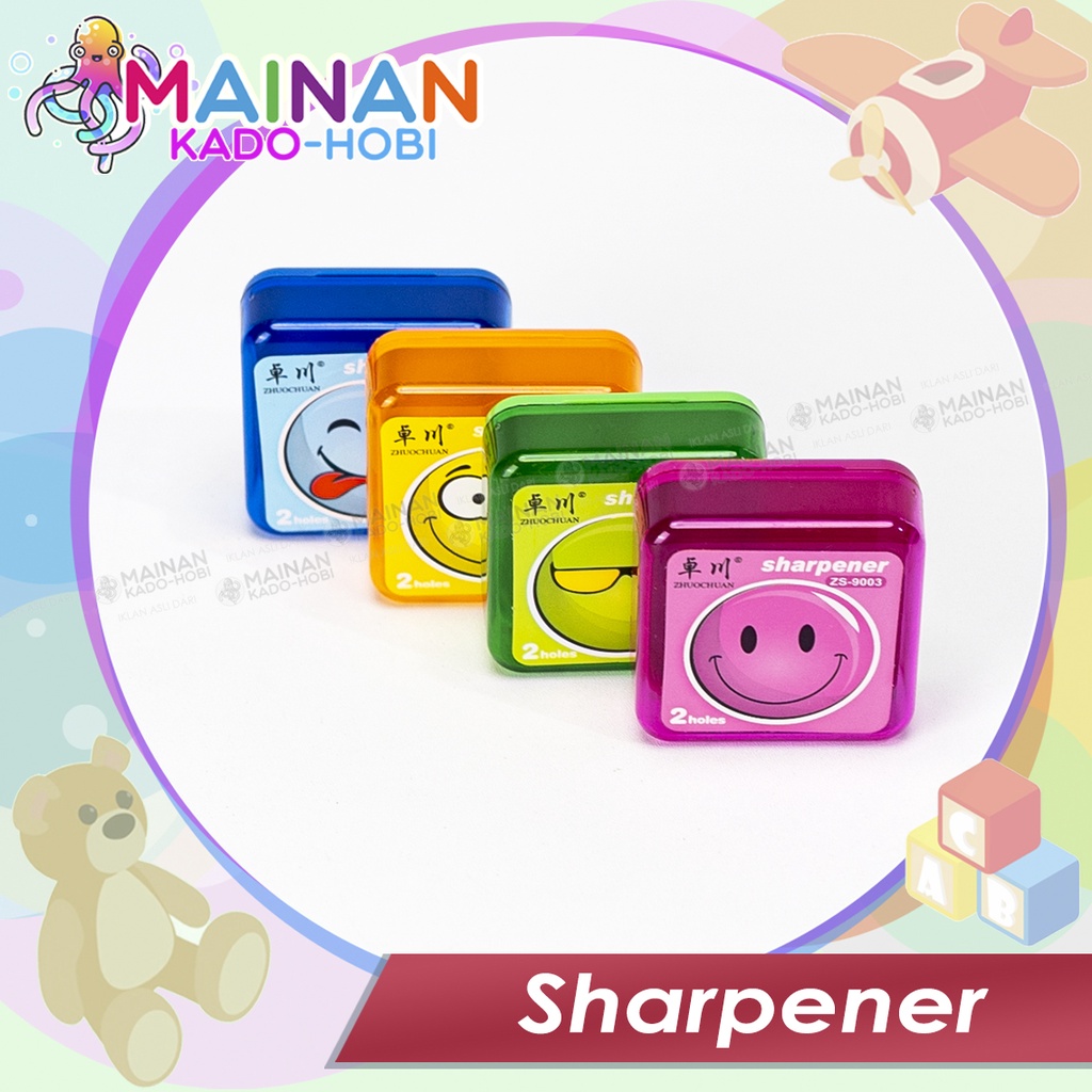 ALAT TULIS SHARPENER RAUTAN SERUTAN PENSIL 2 LOBANG MANUAL KARAKTER LUCU