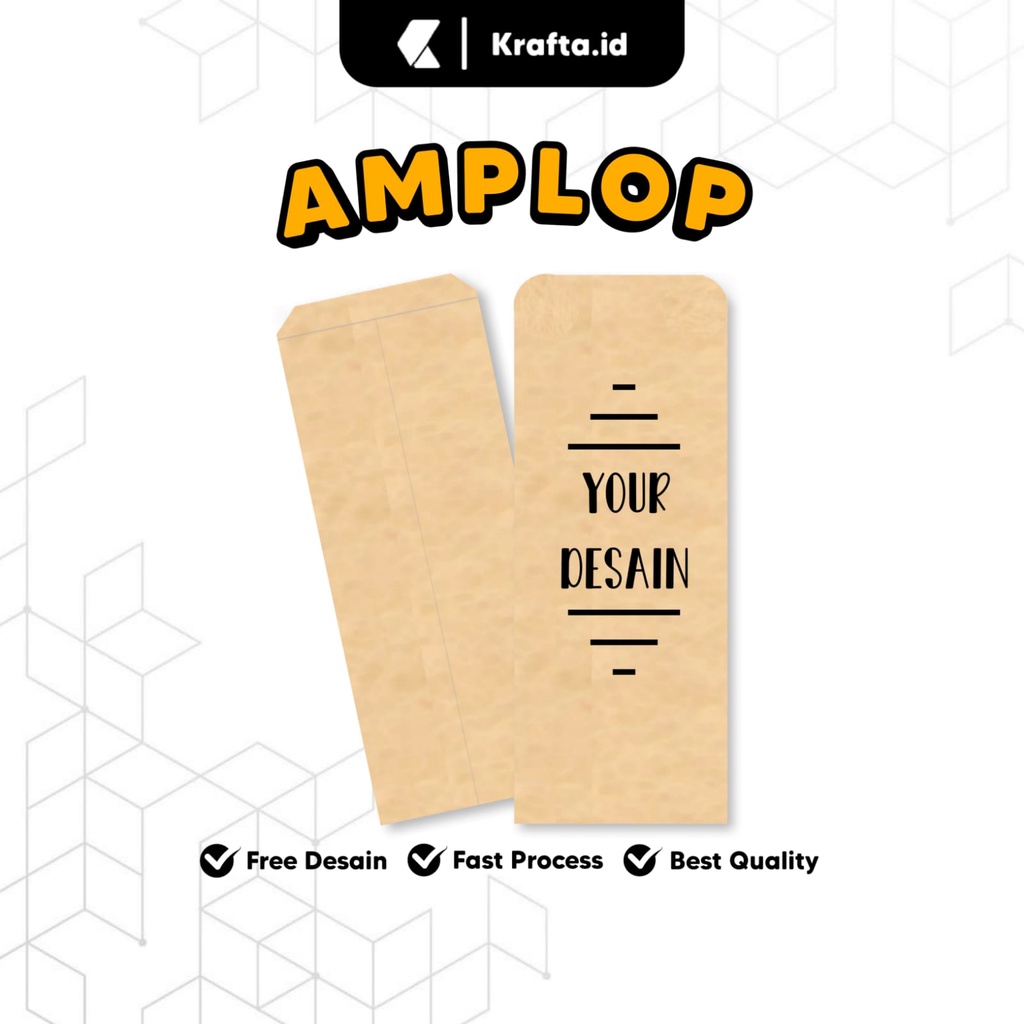 Amplop Packaging Custom Murah - Kraft Paper 80 gsm