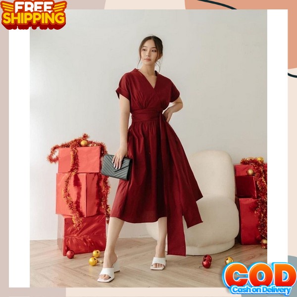 Dress Natal Wanita Terbaru Baju Dress Natalan Murah Drwss Perempuan Dewasa Mini Dres Cewek Korean St