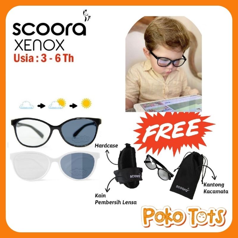 Scoora Xenox Baby Sunglasses 3-6 Years Kacamata Anak Anti Radiasi &amp; Photocromic