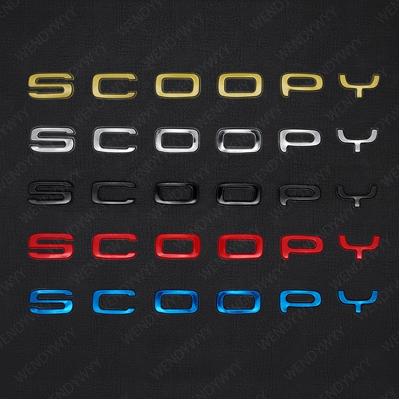 2pcs 1set Stiker 3D Soft PNP Emblem Honda Scoopy Deluxe Multicolor Untuk Dekorasi Motor Kiri Kanan