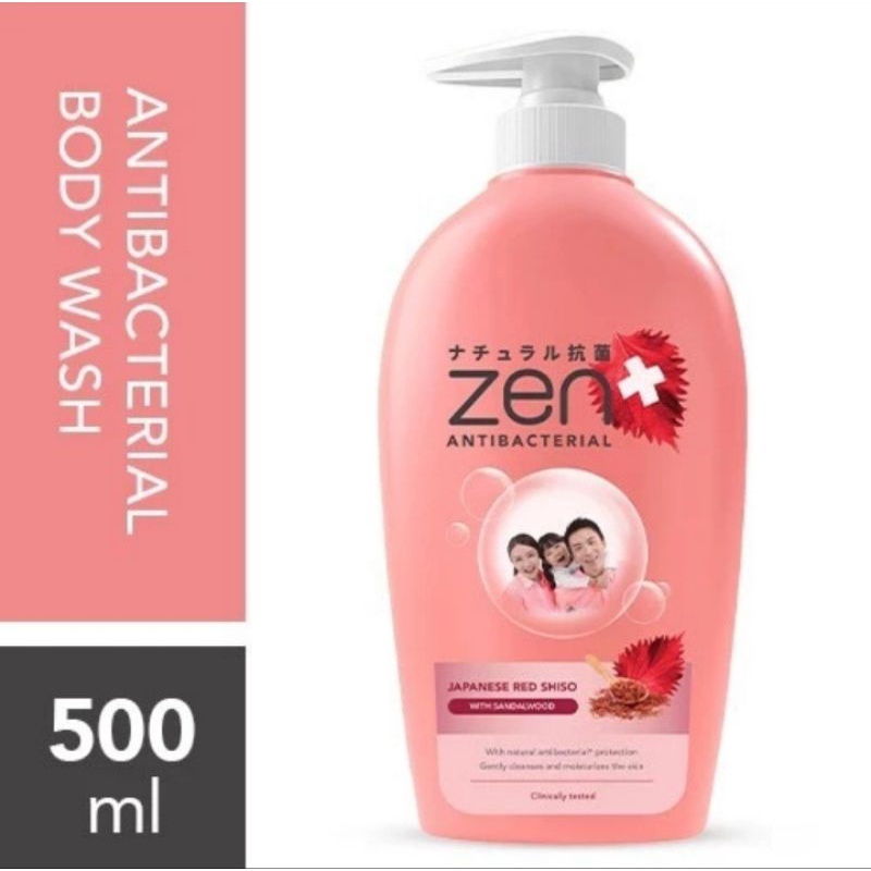 SABUN MANDI/SABUN CAIR ZEN ANTIBACTERIAL SHISO&SANDALWOOD 500ml BOTOL