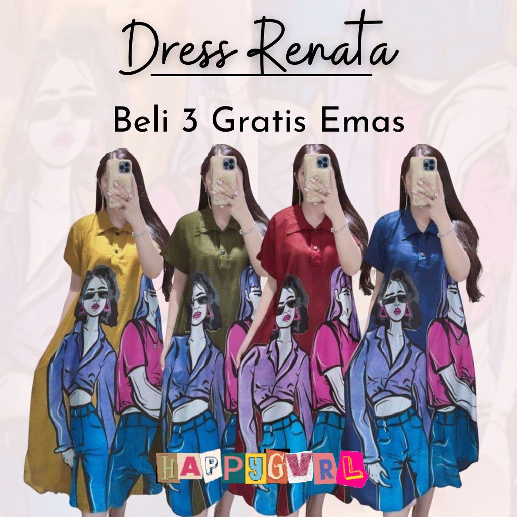 ( Beli 3 Gratis Emas) Baju Daster Dress Shofia Renata Busui Kekinian Murah Wanita Jumbo LD 120 Kimon