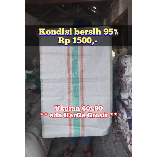 

karung sak bekas besar kuat jumbo paket packing ukuran 60 x 90