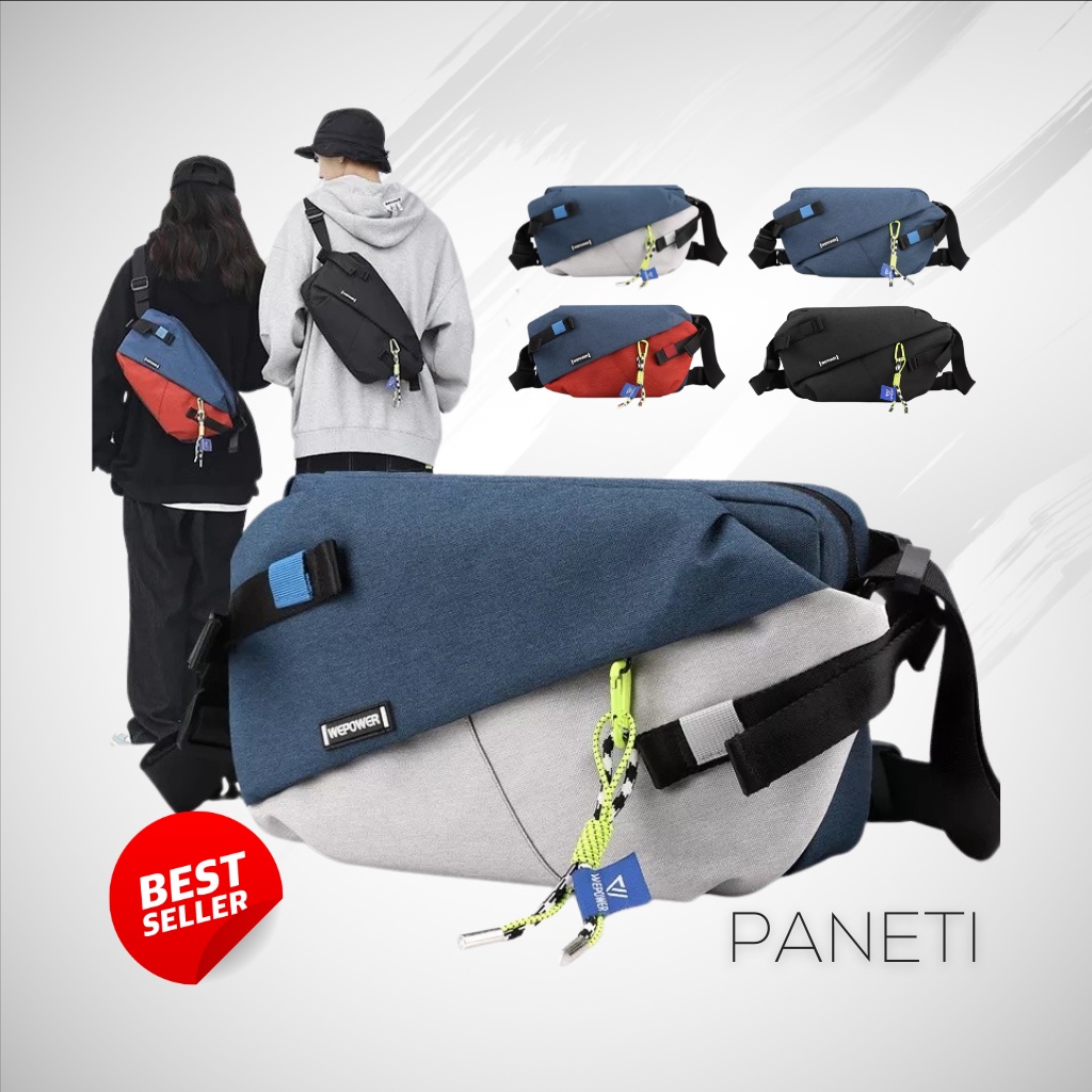 Tas Selempang Pria Waist Bag Laki-laki Waterproof Anti Air PANETI 1811