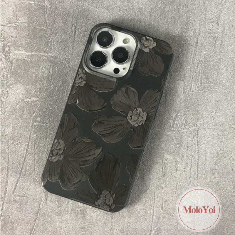 IPHONE Casing Ponsel Bunga Lukisan Cat Minyak Retro Kompatibel Untuk Iphone14 7Plus 8Plus XR 13 11 12 Pro Max7 8 14 Plus X XS Max Se2020 Halus Lembut Tpu Penutup Belakang