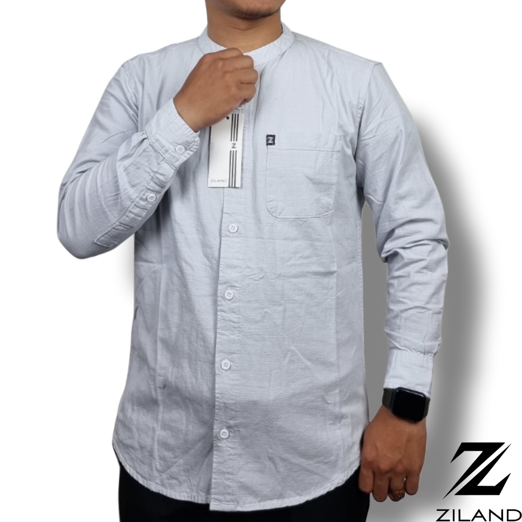 Kemko Dewasa ZILAND 010 Kemeja Koko Pria Lengan Panjang Polos Katun Sigaret Premium Ada Ukuran Jumbo High Quality