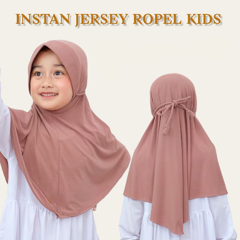 Jilbab tali kepang/tali uril/tali ropel Terbaru