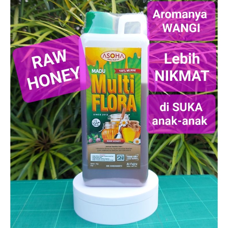 

ASOHA Madu MultiFlora 1kg | NO TIPU-TIPU | Raw Honey | tdk kristal dikulkas | Madu Asli | Madu Murni | Obati Asam Lambung