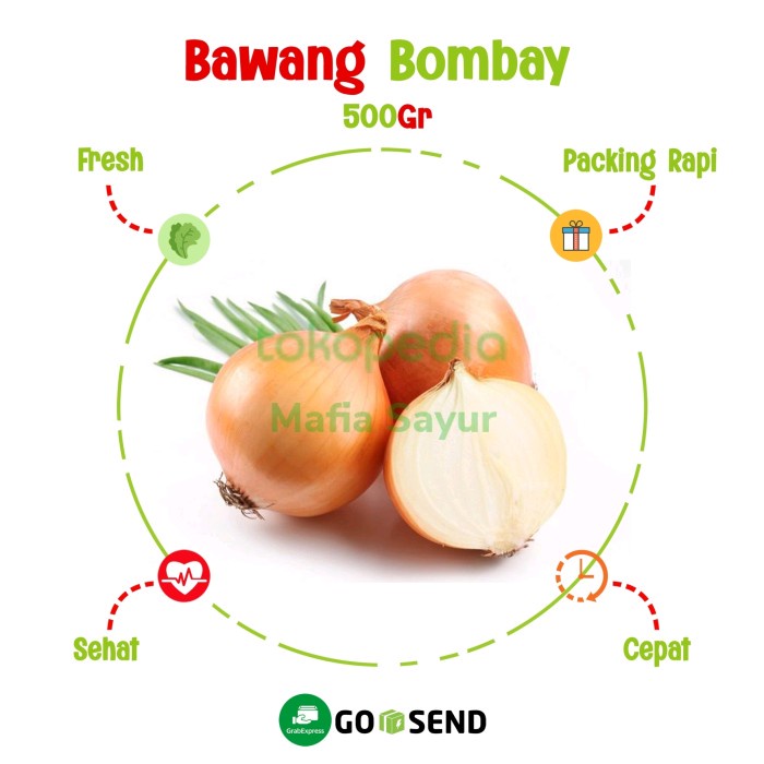 

BAWANG BOMBAY / BOMBAI / ONION / FRESH VEGETABLE - /buah