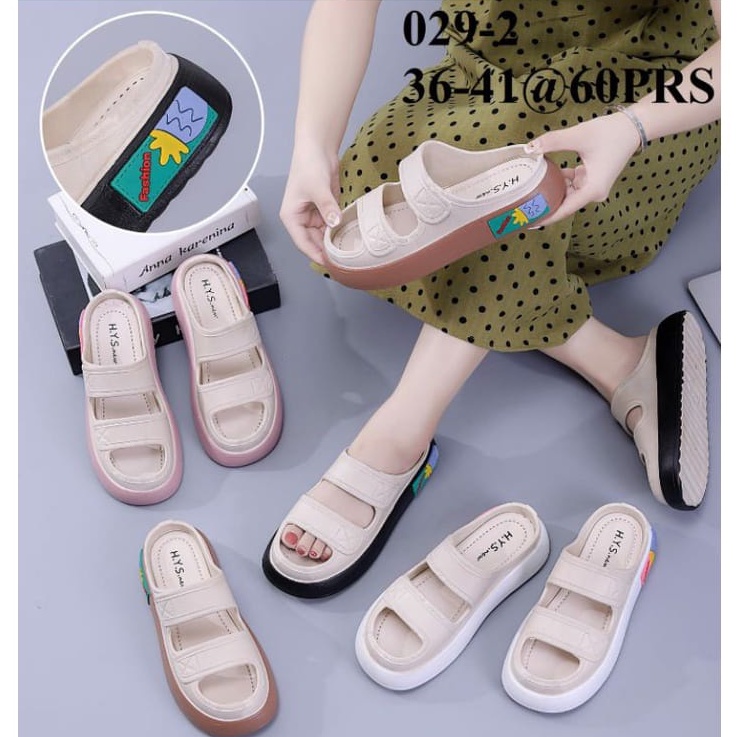 10.SANDAL WEDGES JELY  KARET 029 WANITA