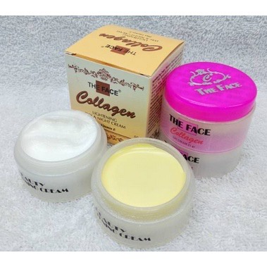 The face collagen cream siang malam