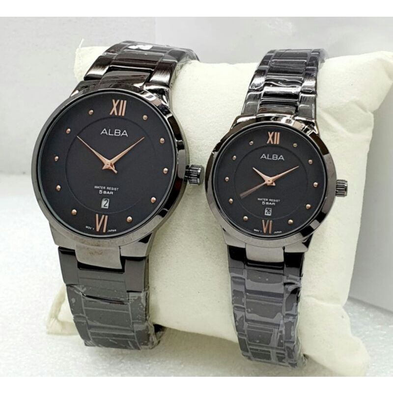 HARGA TERMURAH | Jam Tangan Alba Couple Rantai Anti Air | Jam Tangan pria wanita model Lawas / Promo murah bisa satuan Free Bok