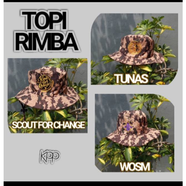 Topi Rimba Loreng Ripstop Perlengkapan Pramuka