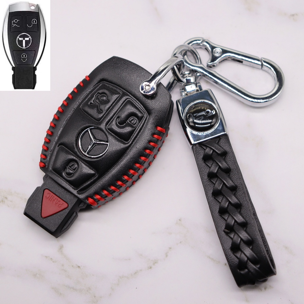 Mercedes-benz Leather key Holder cover Smart key case Luminous Sarung Kunci Mobil e200l cla clb