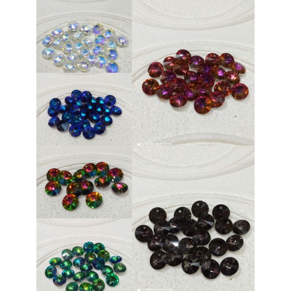 6pcs kristal bulat 10mm/kristal piringan/kristal Swarovski