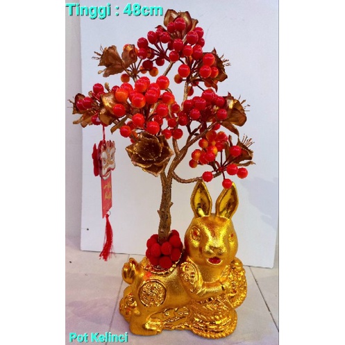 Pohon Imlek FaChaiShu Ceri Jeruk / Artificial CNY Flower / Pohon Imlek Kelinci / Hampers Imlek 2023