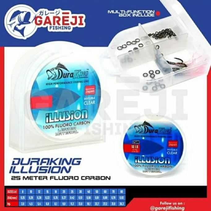 [Bayar DiTempat] Senar Pancing Leader Duraking ILLUSION Fluorocarbon 25m