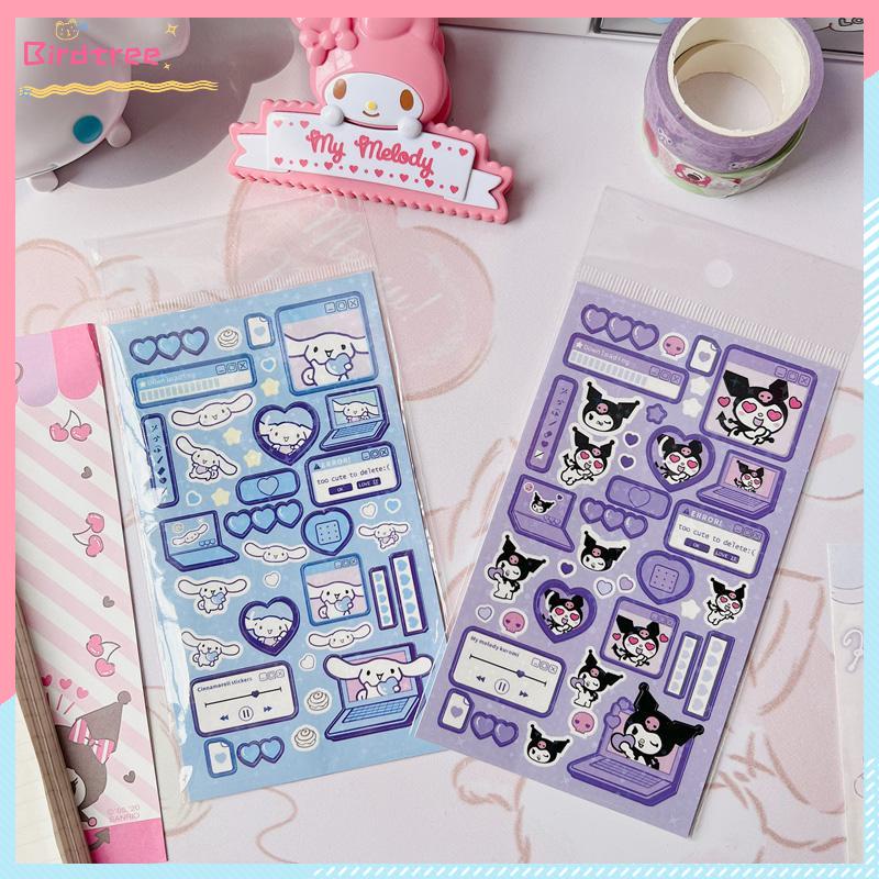 

[Readystock❤️COD]stiker sanrio lucu kuromi cinnamoroll Stiker Glitter jurnal toploader deco material sticker Flash Diy Stike Akun Tangan Untuk Dekorasi telepon selular- BS
