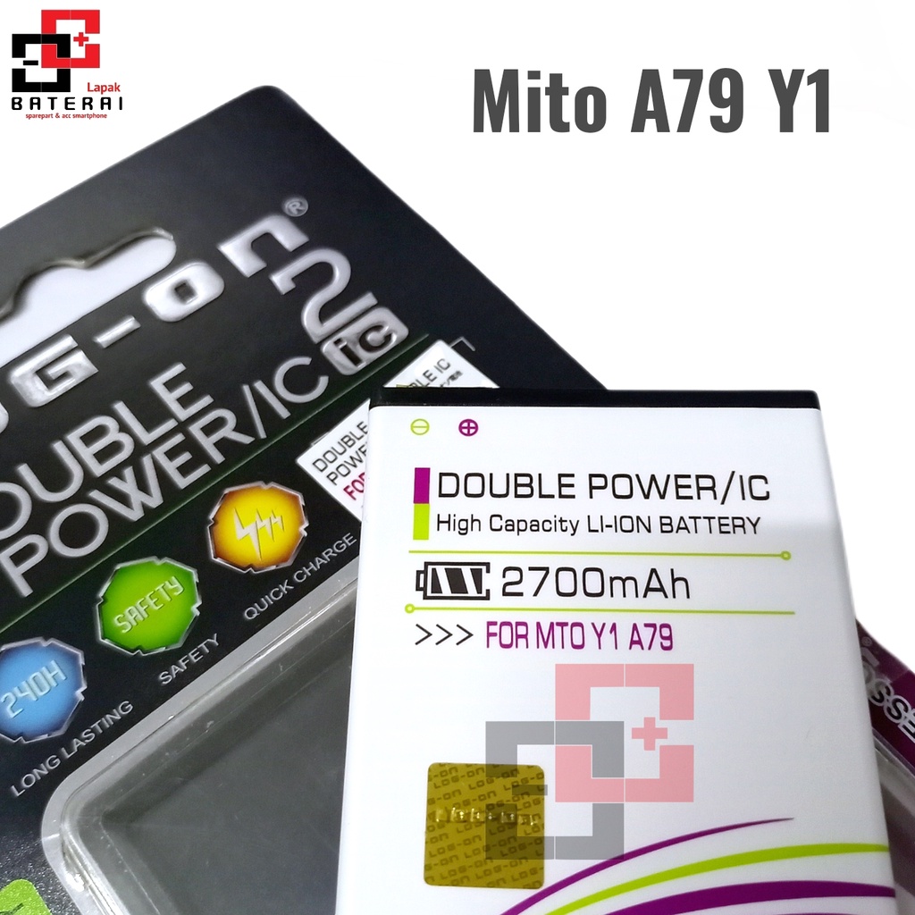 LOG - ON Baterai Mito A79 Y1 (BA000139) Double IC Protection Battery Batre | Original Logon