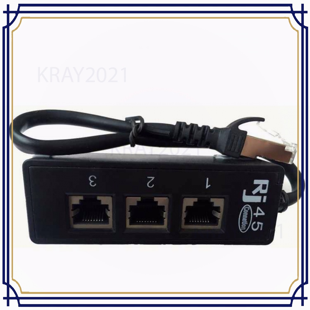 Splitter RJ45 LAN Ethernet Network Connector Hub 3 Port -HB251