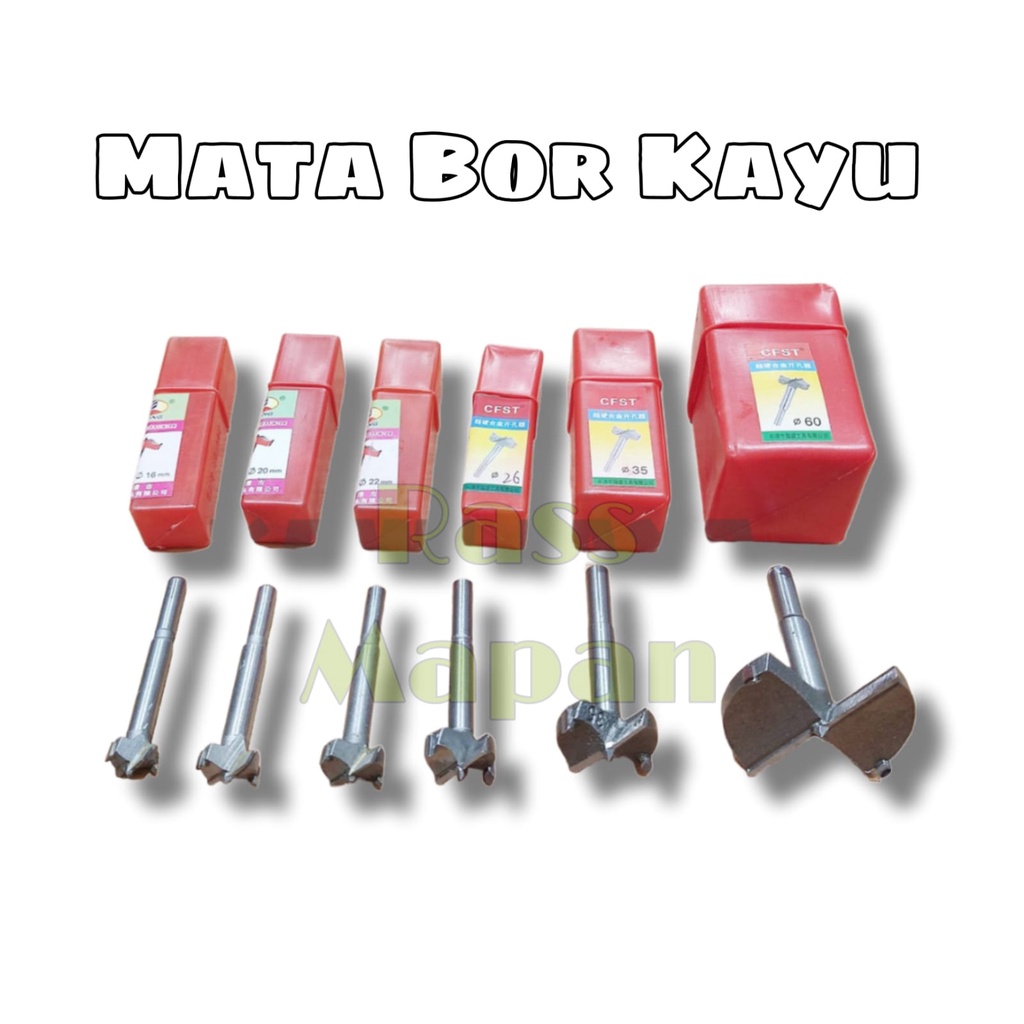 Mata Bor Kayu Engsel Sendok Kunci Huben Lemari