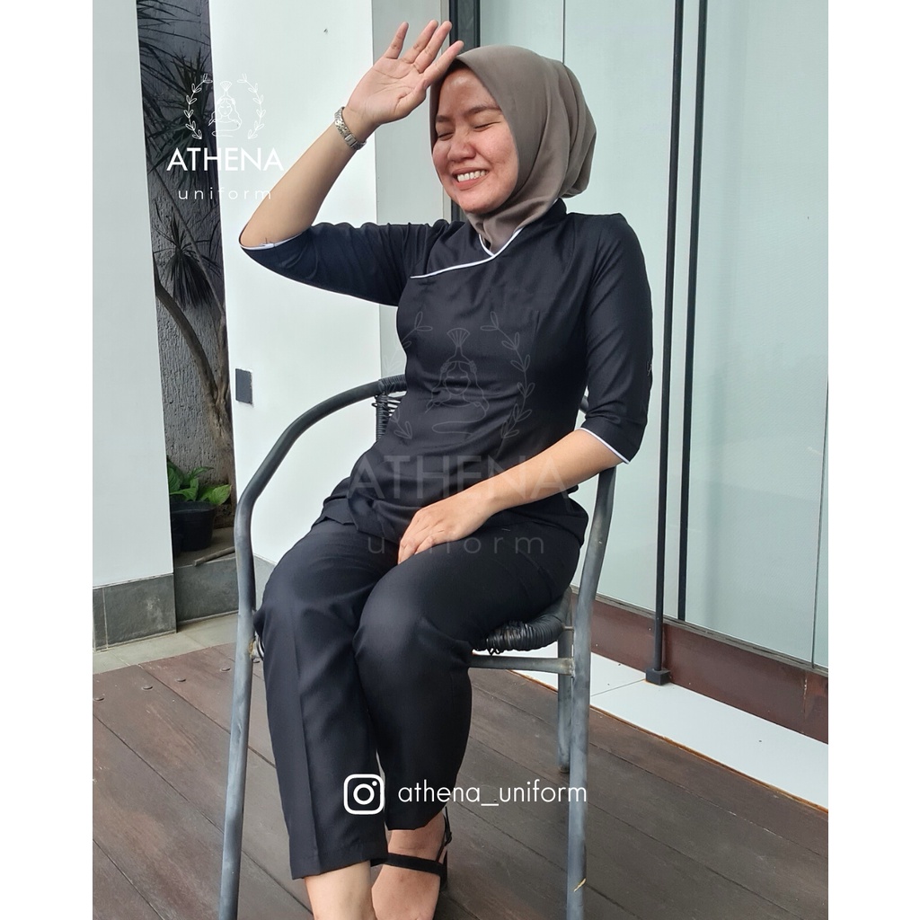 Set Baju Seragam Andira Series Klinik /Seragam Spa / Seragam klinik kecantikan korea/ Seragam Kerja 