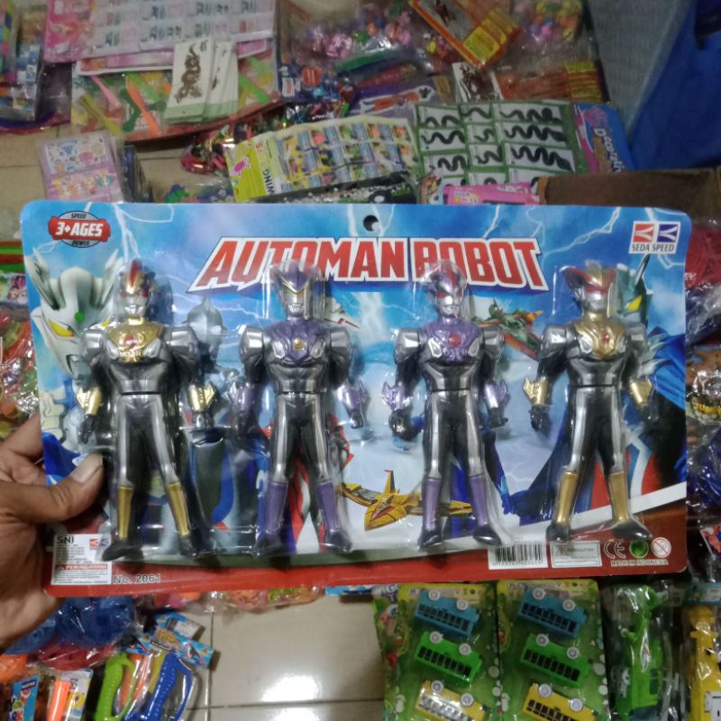JUAL MAINAN ANAK / MAINAN ROBOT ROBOTAN AUTOMAN 2061 - ISI 4 GROSIR