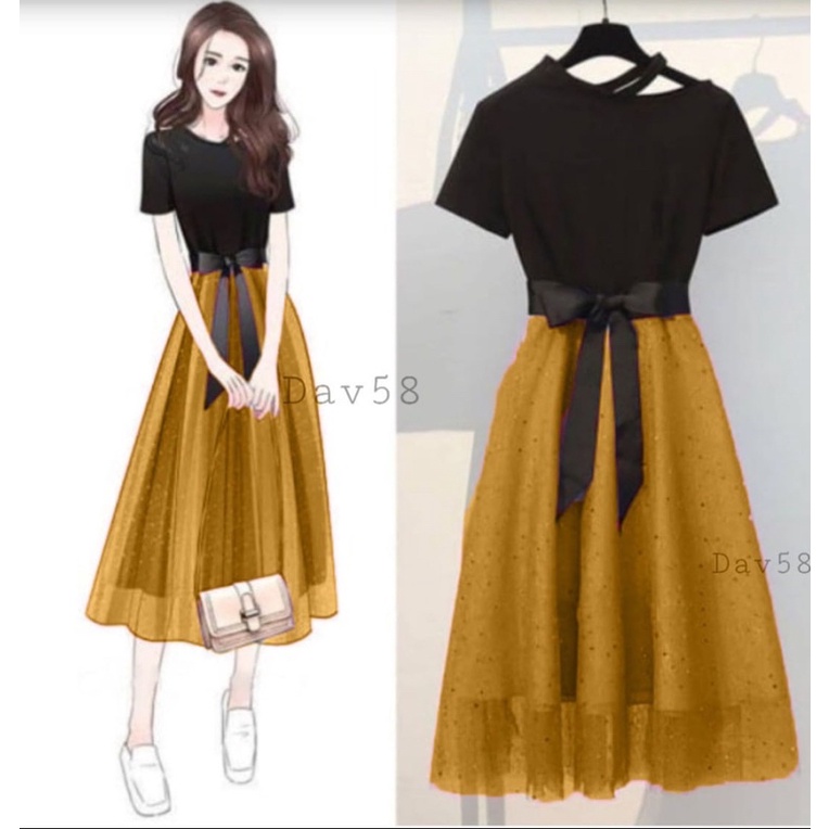 JC VD- Davina dress / Dress wanita korea Murah / Dress wanita terbaru