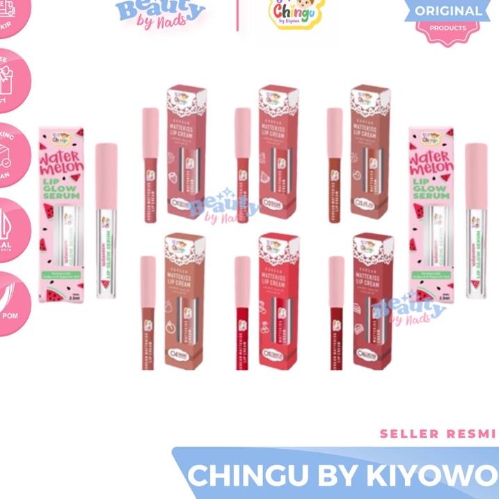 KODE-FR22 [READY] LIP GLOW WATERMELON LIPGLOW YEPPU KOREAN MATTEKISS LIPCREAM CHINGU BY KIYOWO BPOM 