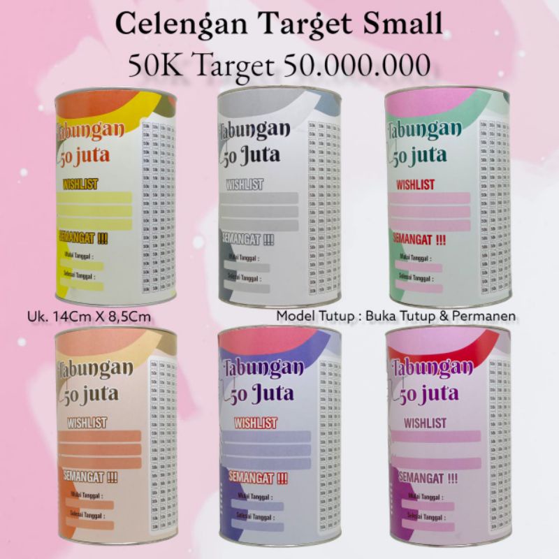 Celengan Target Murah 50k Target 50jt Celengan Viral Tabungan Target Celengan Atm Tabungan Buka Tutu
