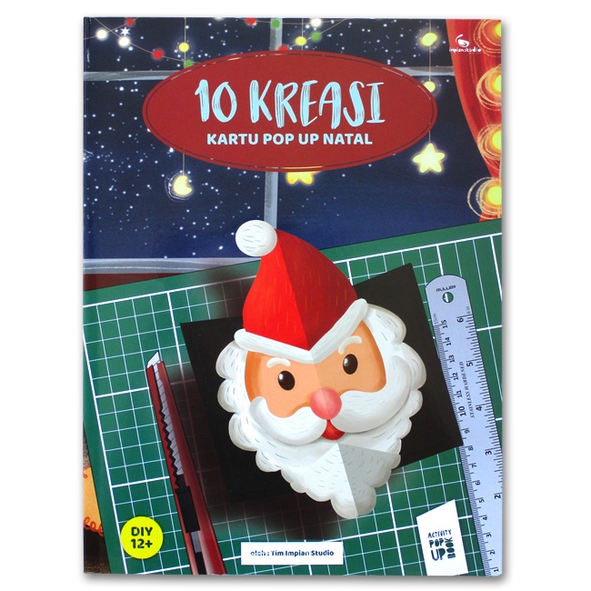 [Impian Studio] Buku Aktivitas Anak DIY 10 KREASI KARTU POP UP NATAL