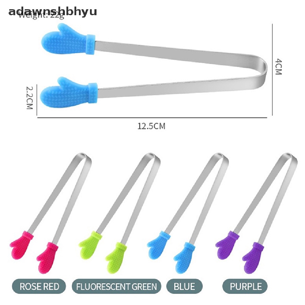 Adawnshbhyu Sarung Tangan Penjepit Makanan Silikon Berbentuk Stainless Steel Non-slip Ice Candy Food Clip ID