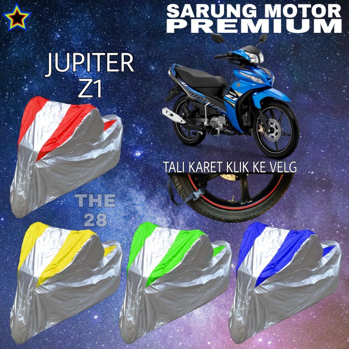 COVER MOTOR JUPITER Z1 SILVER KOMBINASI MANTEL PREMIUM WATERPROOF