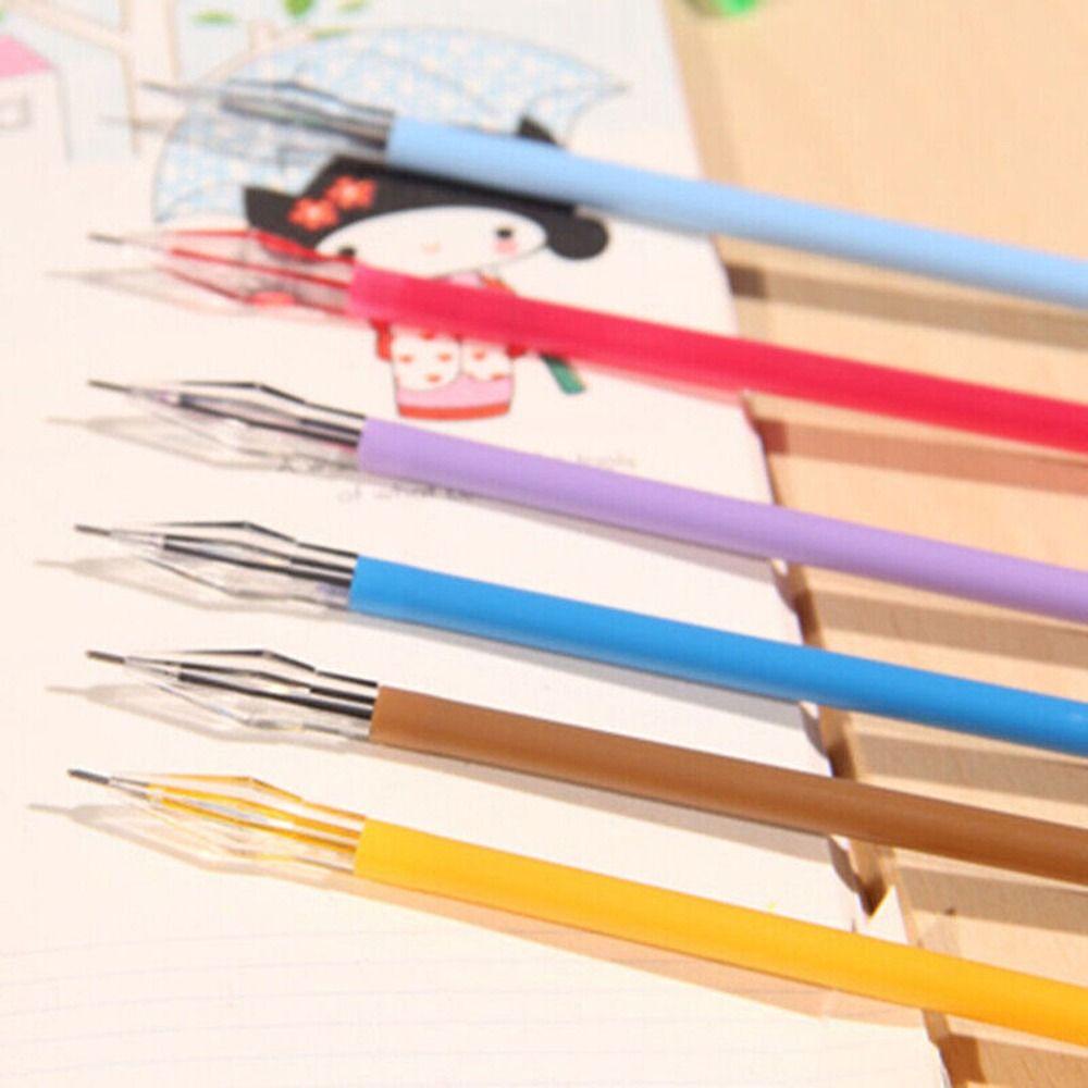 Preva 12pcs/Set Pen Tinta Gel Fashion Warna-Warni Perlengkapan Sekolah Pen Core