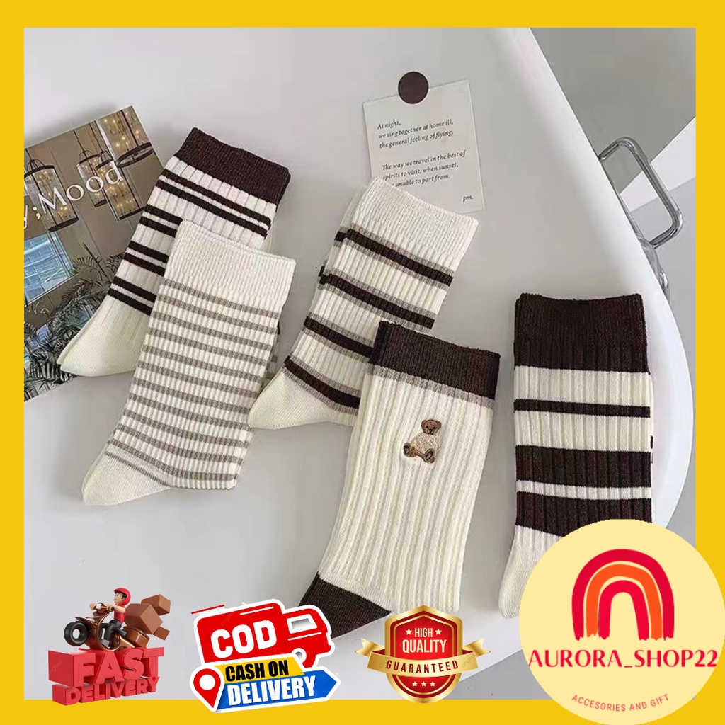 [COD] KAOS KAKI PANJANG SETINGGI BETIS MOTIF BERUANG BLASTER CUTE ALA KOREA KAOS KAKI UNISEX PRIA WANITA FASHION IMOORT
