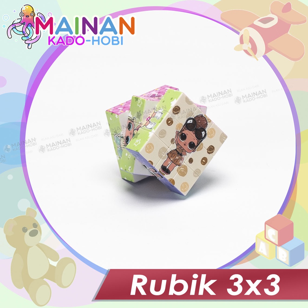 MAINAN ANAK EDUKASI PUZZLE RUBIK PUTAR 3X3