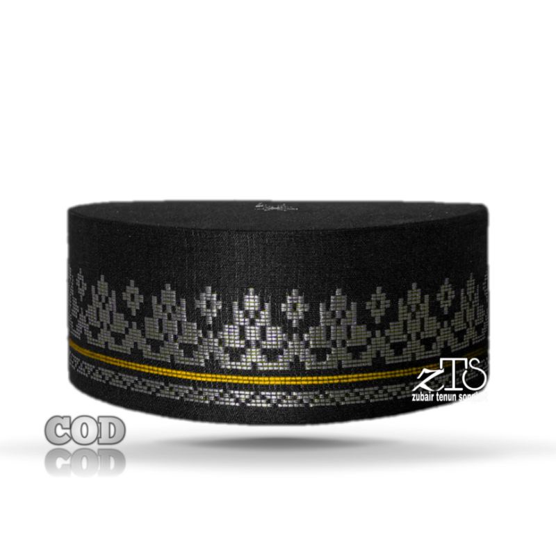 PECI SONGKOK Zubair tenun Songket songkok hitam polos, songkok nasionaL