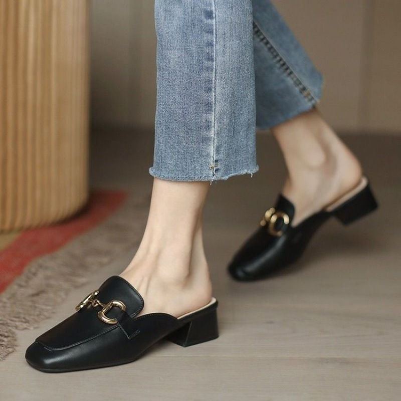 22145 Sepatu Mules Wanita Kantoran Import