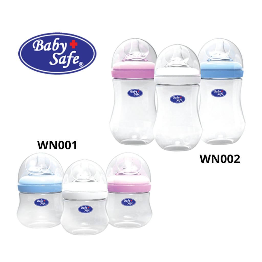 Botol Babysafe Bayi Dot Susu Wideneck 150 250ml WN02 Dot Bayi Baru Lahir Baby Safe Wide Neck Bottle 