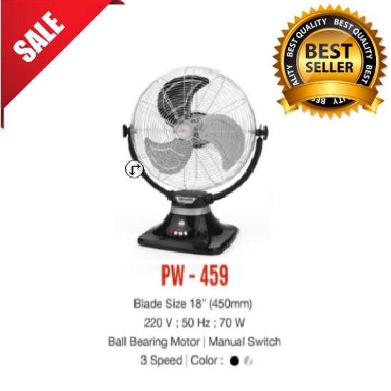 Kipas Angin Maspion PW-459 Desk Fan besi 18 inch besar