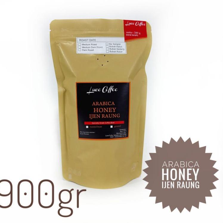 

ヤ Kopi Arabica HONEY Ijen Raung 900gr - luce coffee - Biji atau bubuk あ
